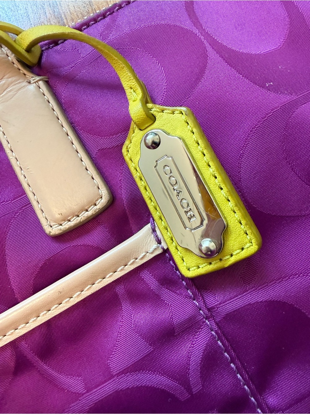 Coach Weekend Signature Colorblock Tote - Picture 2 of 9
